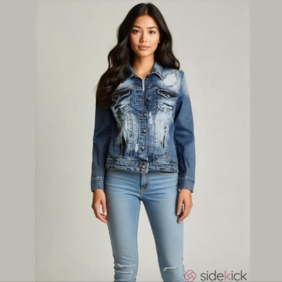 Philipp Plein Studded distress denim jacket